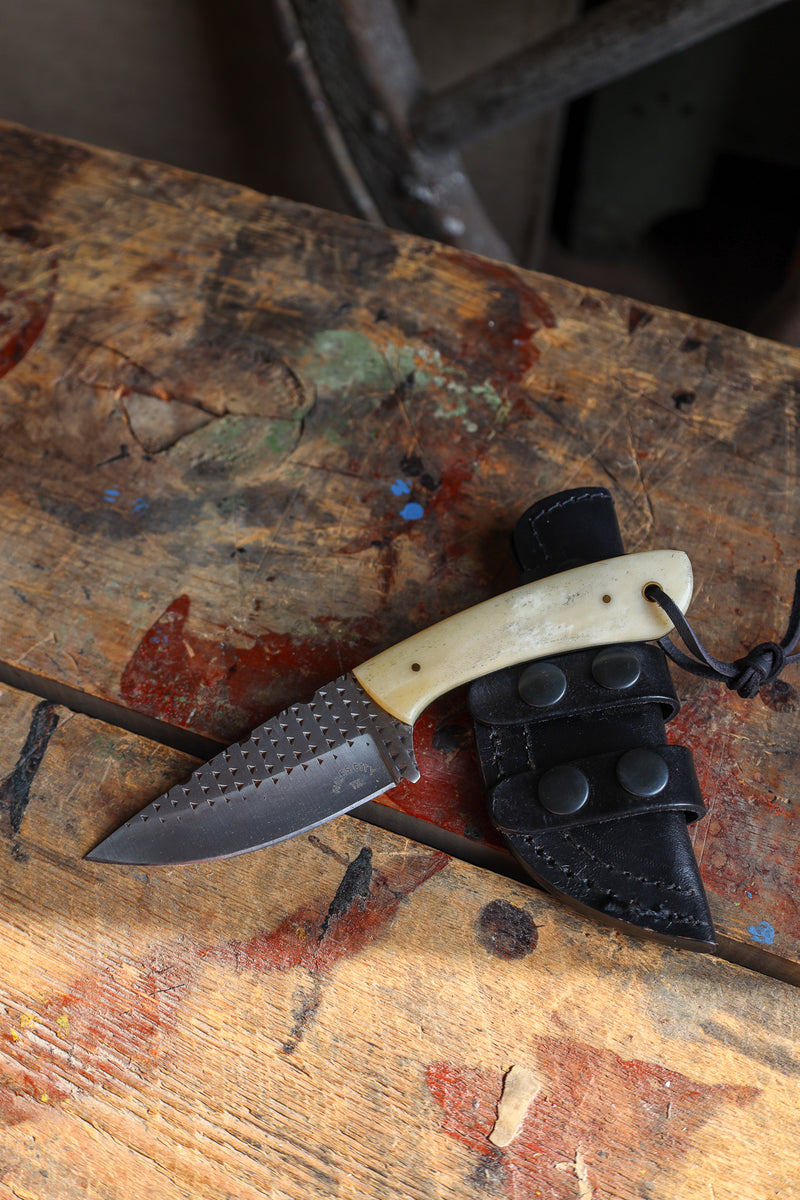 NILES CITY KNIVES BONE HANDLE DROP POINT KNIFE