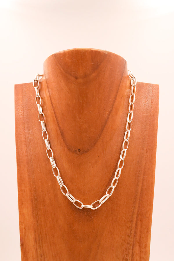 21" paperclip necklace with 10" gauge.