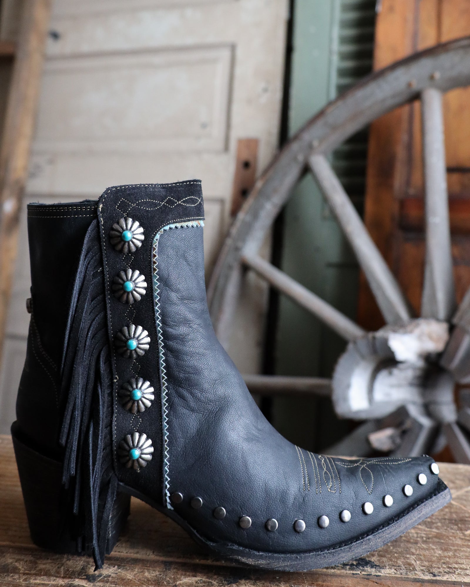 Double D by Old Gringo Women's Apache Kid Black 7
