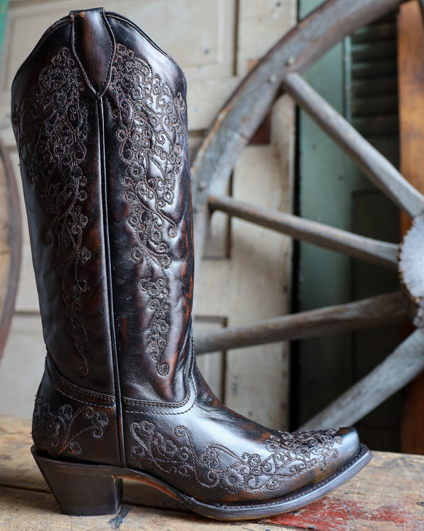 Corral Women's Floral Embroidery Boot