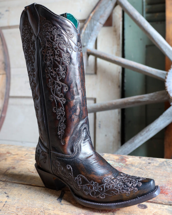 Corral Women's Floral Embroidery Boot