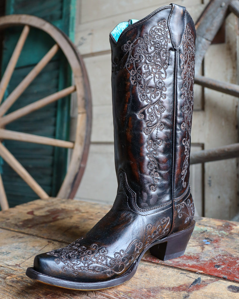 Corral Women's Floral Embroidery Boot