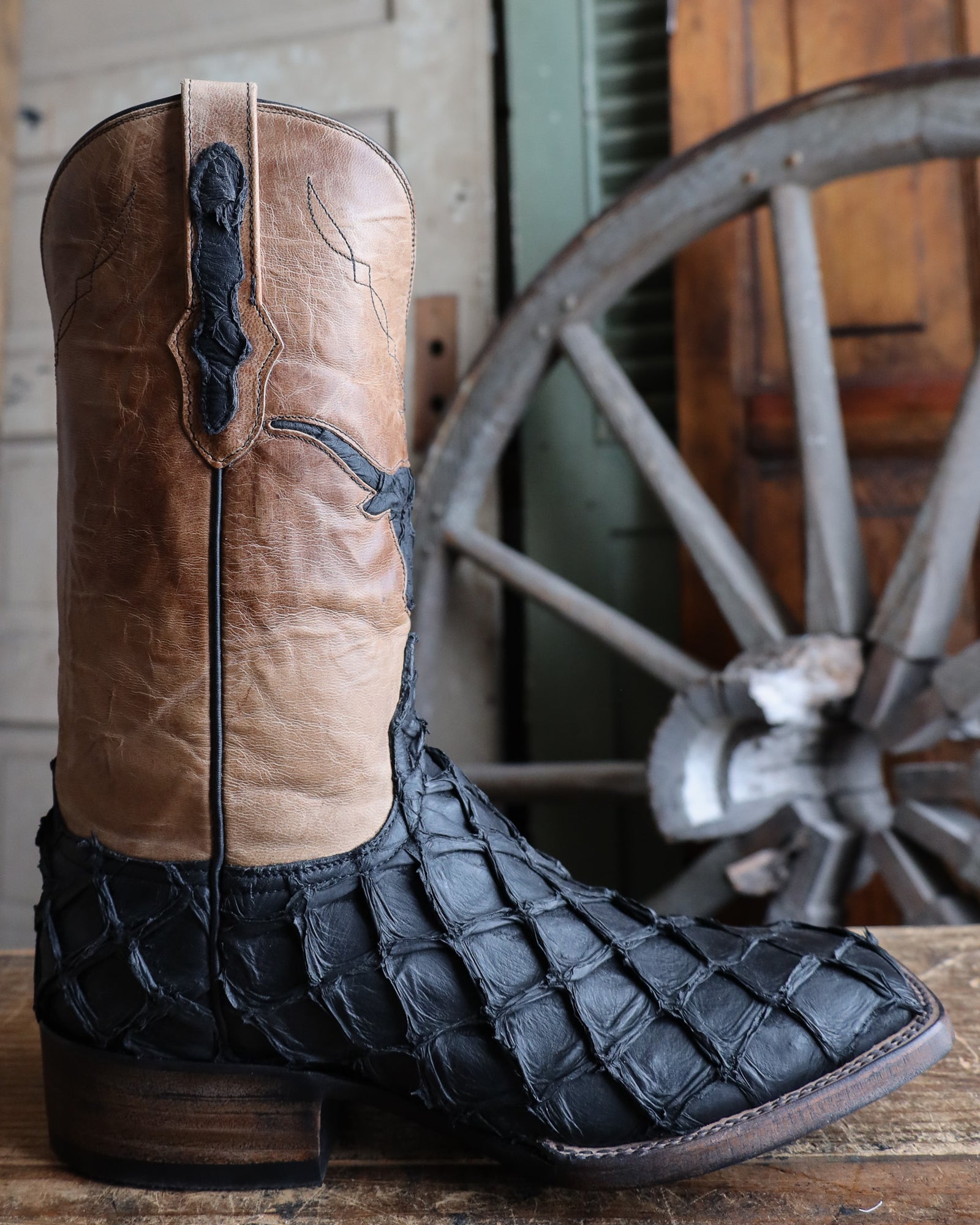 Perico Fishscale Boots Arapaima Square Toe Cowboy Boot FINAL SALE