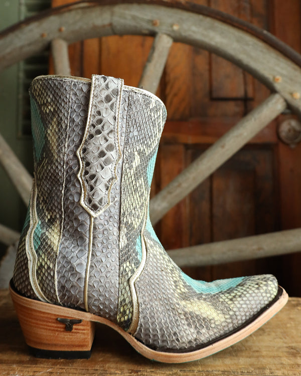 Lane Boots Vickson Exotic 7" Bootie - Blue Watercolor