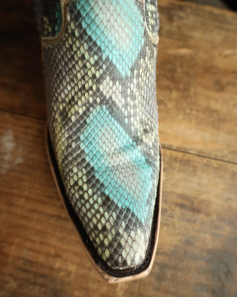 Lane Boots Vickson Exotic 7" Bootie - Blue Watercolor