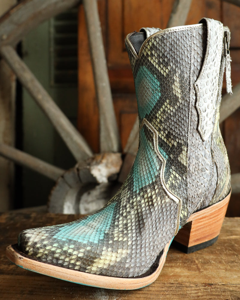 Lane Boots Vickson Exotic 7" Bootie - Blue Watercolor
