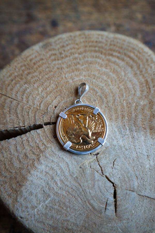 Freedom Touch 1944 Half Dollar Gold Pendant