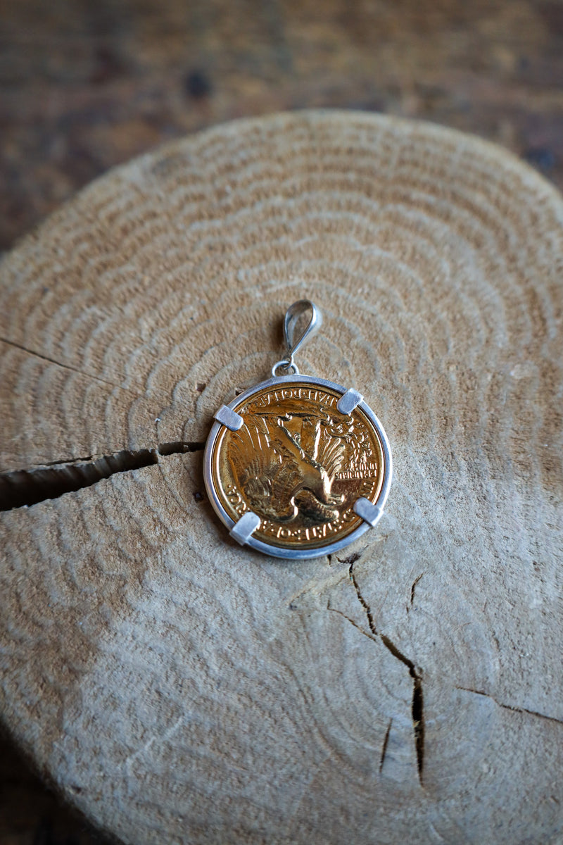 Freedom Touch 1944 Half Dollar Gold Pendant