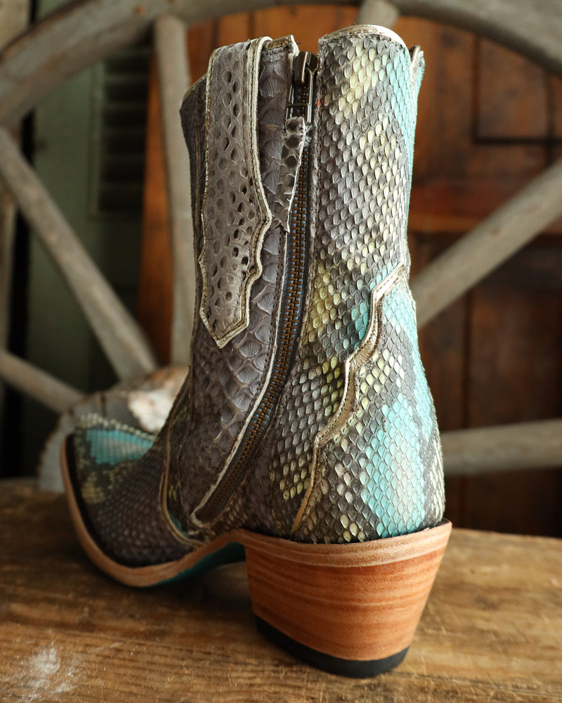 Lane Boots Vickson Exotic 7" Bootie - Blue Watercolor