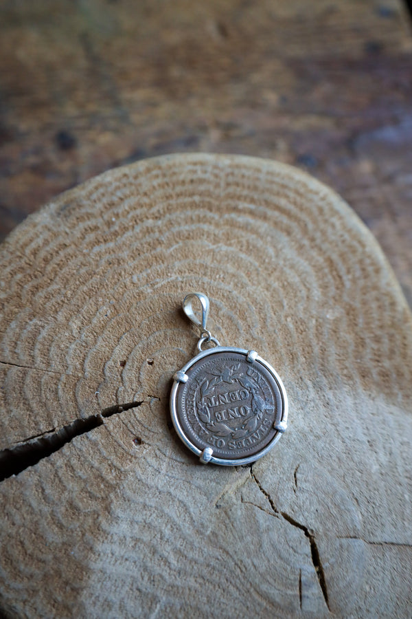 Freedom Touch 1853 One Cent Coin Pendant