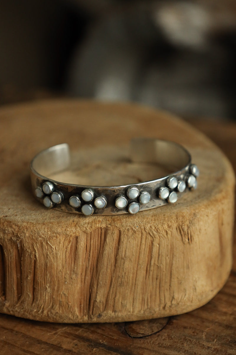 Richard Schmidt 10MM 20 Mother of Pearl Dots- Cluster 4 Cuff 