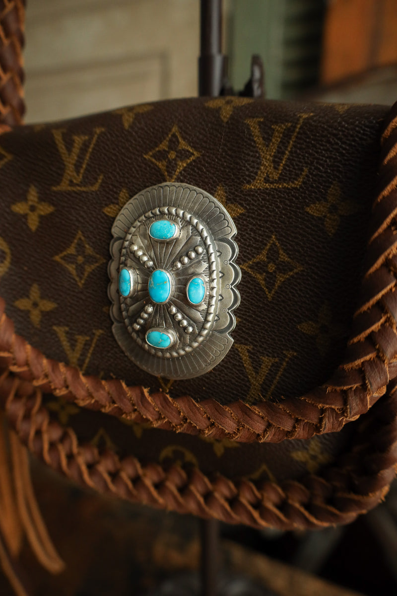 Leather and Vodka Saint Cloud PM 5 Turquoise Stones Love Tokens Bag