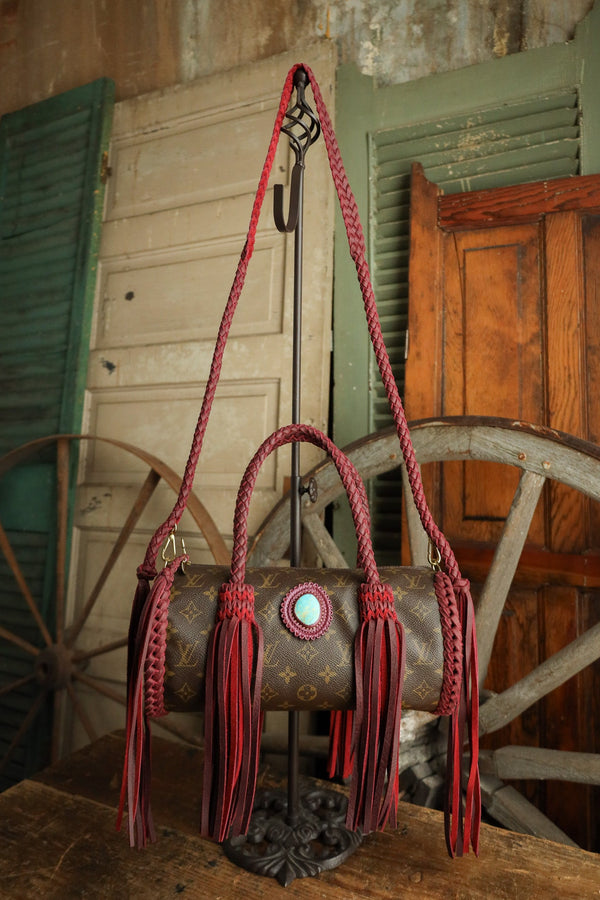 Leather and Vodka Papillon 40 Carrot Campitos Turquoise Bag