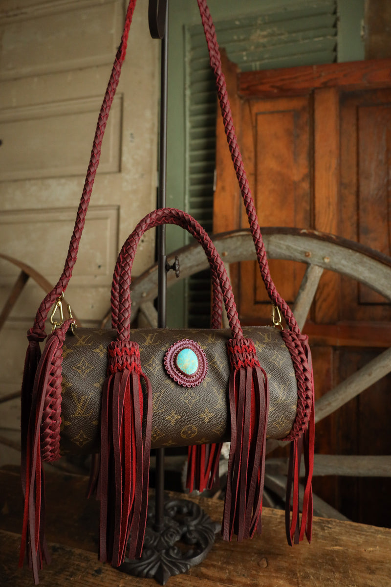 Leather and Vodka Papillon 40 Carrot Campitos Turquoise Bag