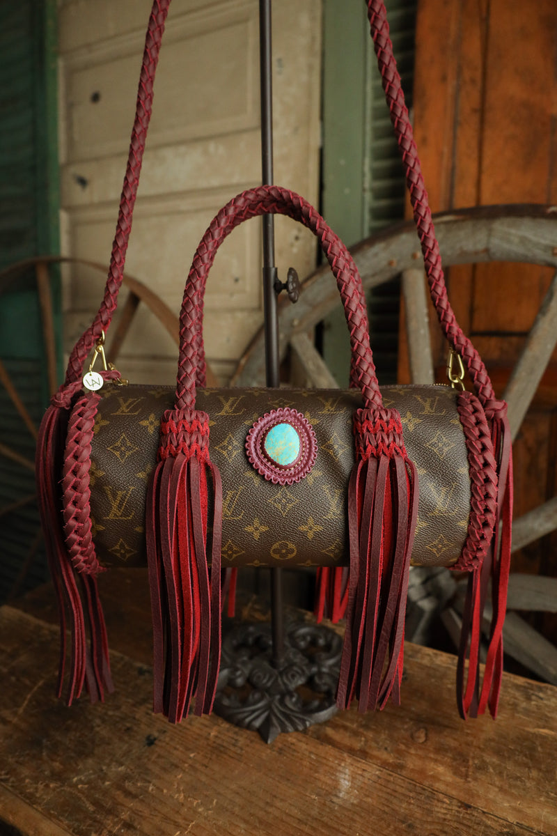 Leather and Vodka Papillon 40 Carrot Campitos Turquoise Bag