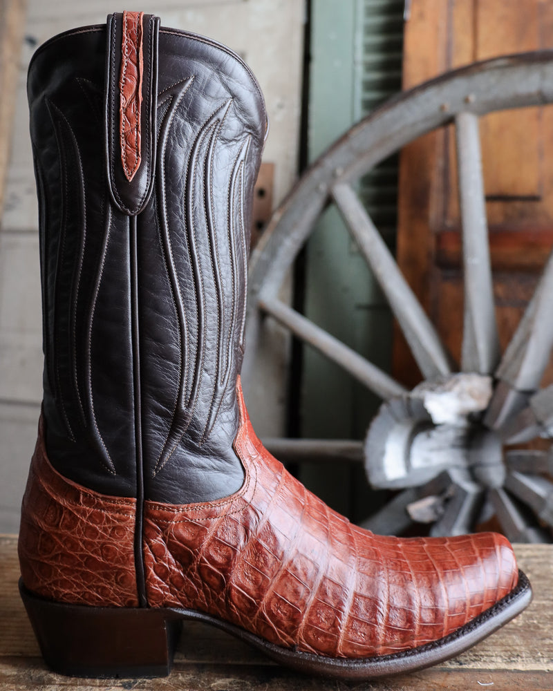 HYER MEN'S STOCKTON CAIMAN COGNAC BOOT 