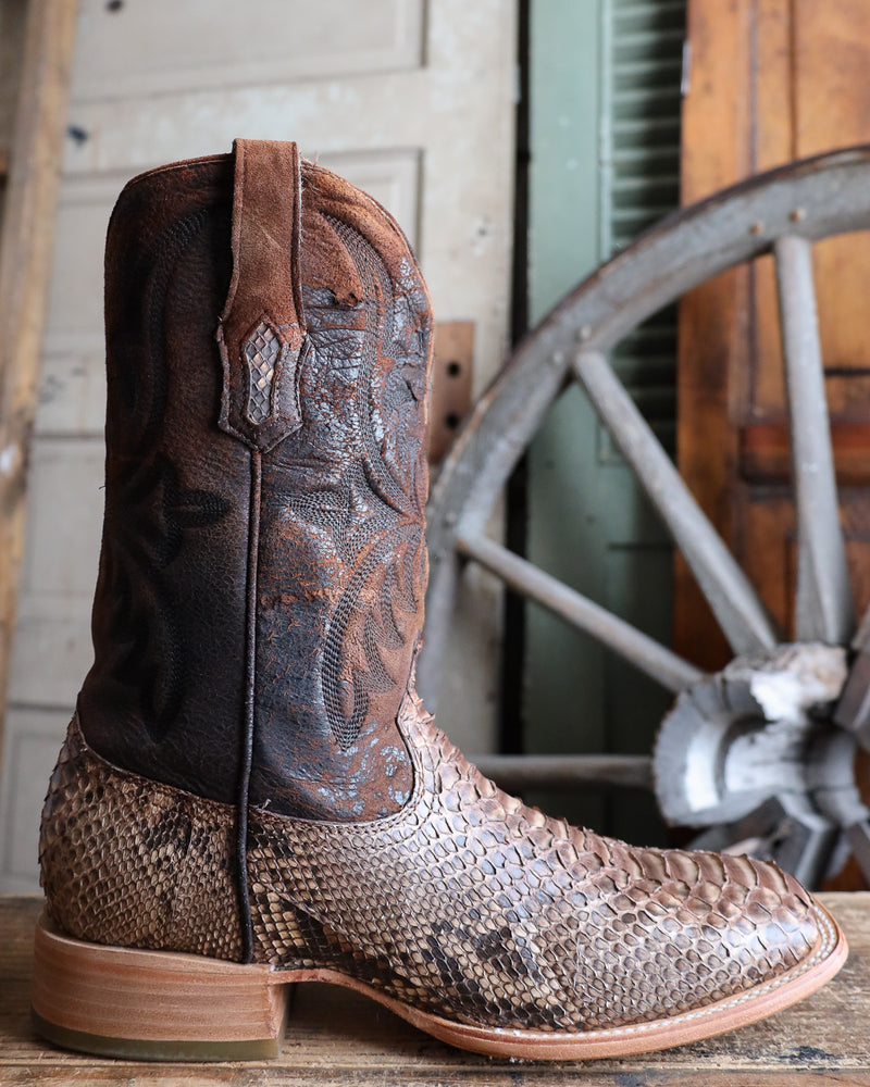 Men's python cowboy boots deals