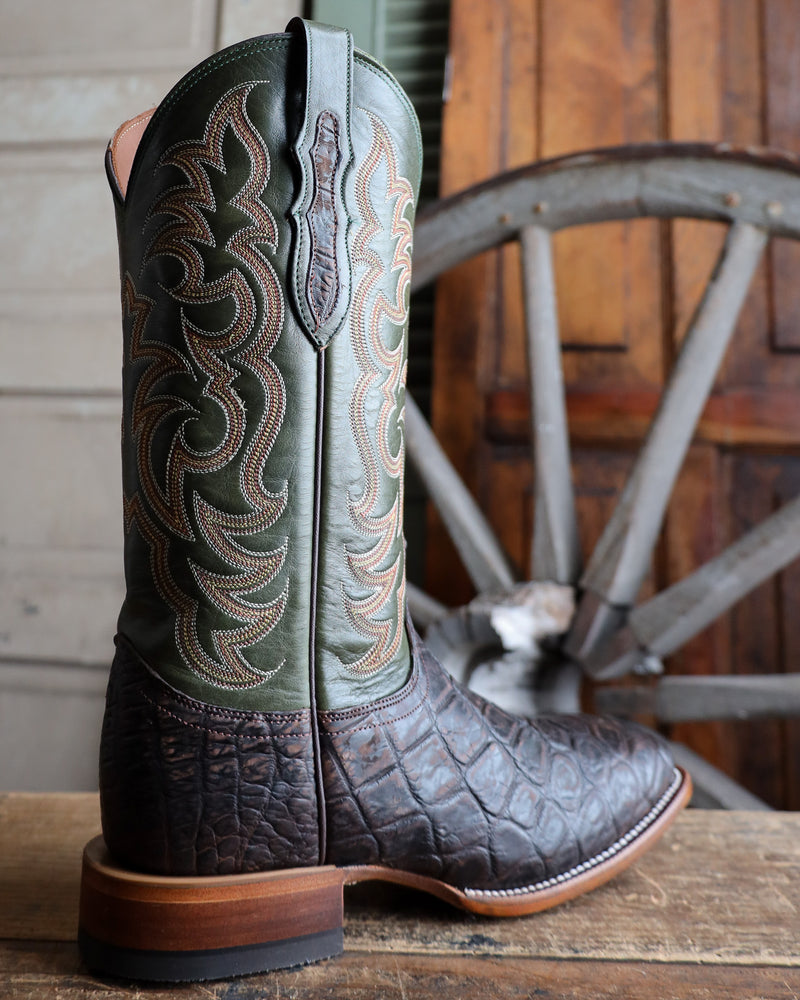 Justin Men's Howman Antiqued Chocolate Crocodile 13