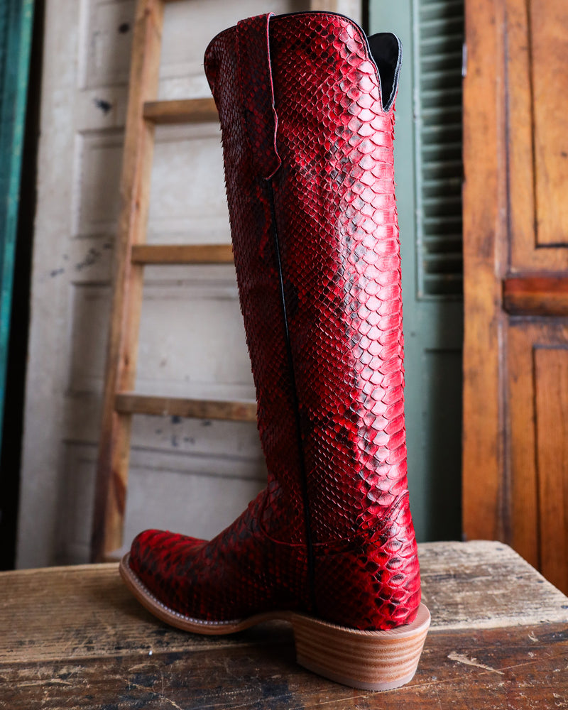 Steel toe snakeskin boots on sale