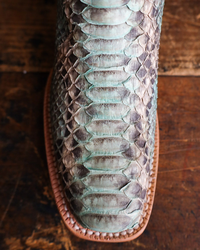 R. WATSON WOMEN'S TEAL AND COPPER PYTHON BOOT