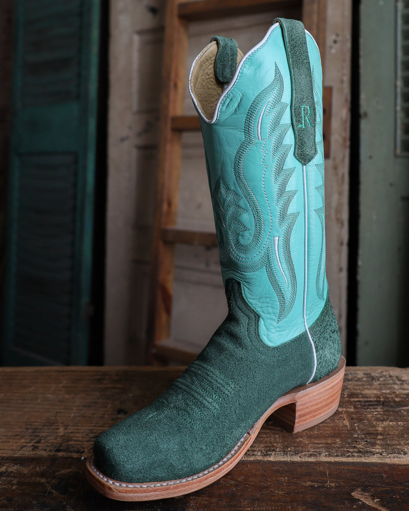 R. WATSON WOMEN'S TEAL ROUGHOUT MINT GOAT BOOT 