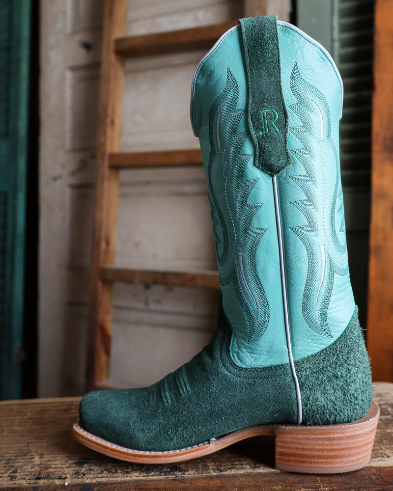 R. WATSON WOMEN'S TEAL ROUGHOUT MINT GOAT BOOT 