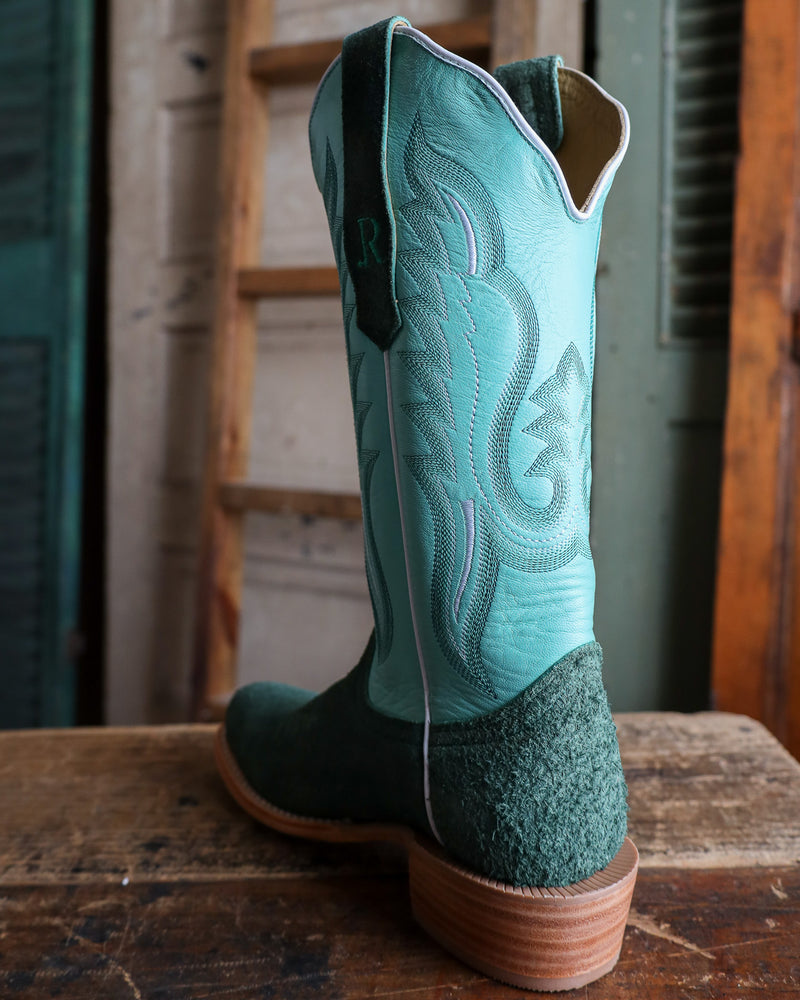 R. WATSON WOMEN'S TEAL ROUGHOUT MINT GOAT BOOT 