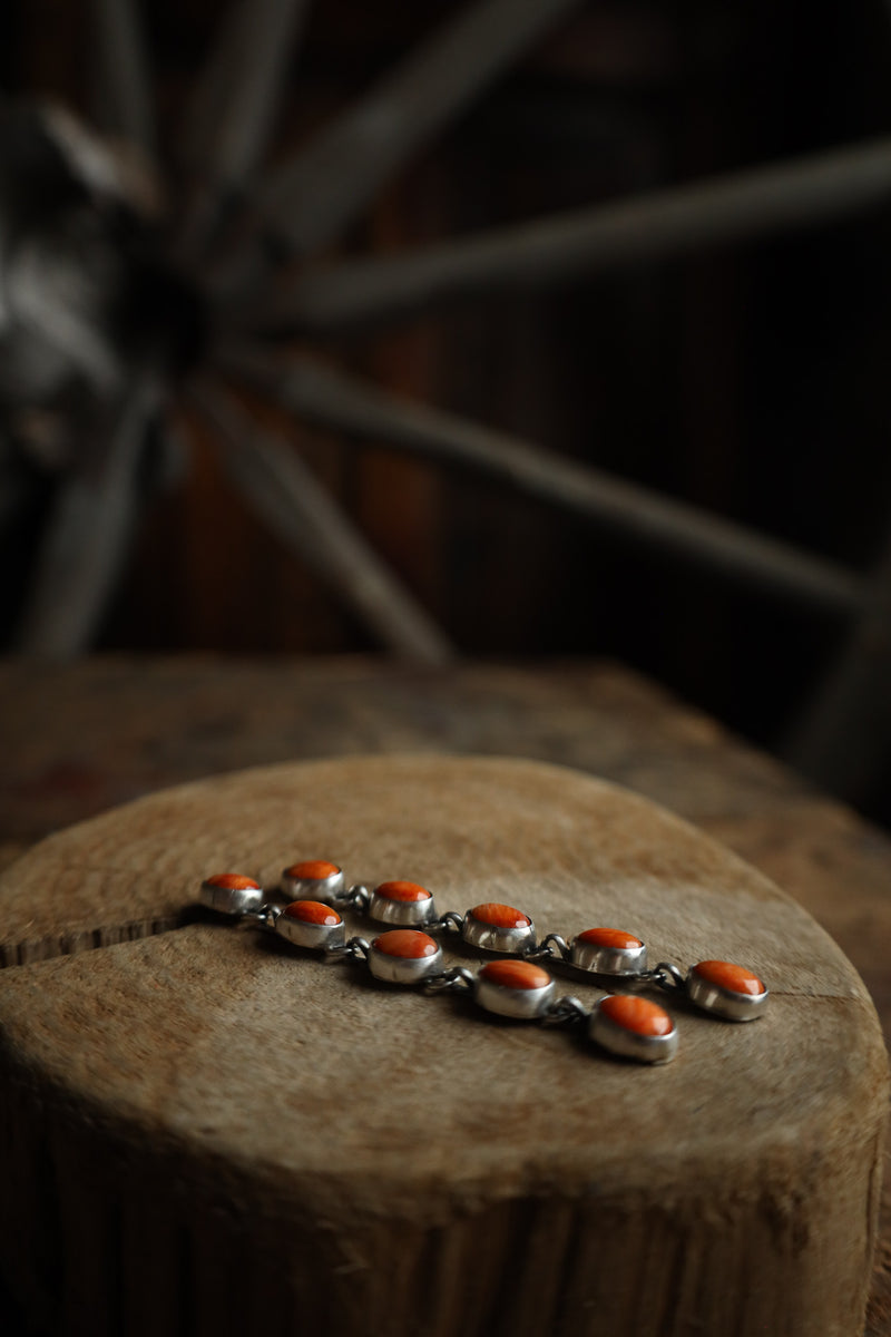 5 Spiny Oyster Ovals Drop Post Earring