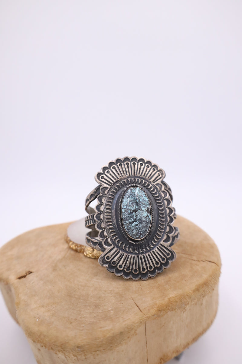 Vintage Turquoise Concho Statement Cuff