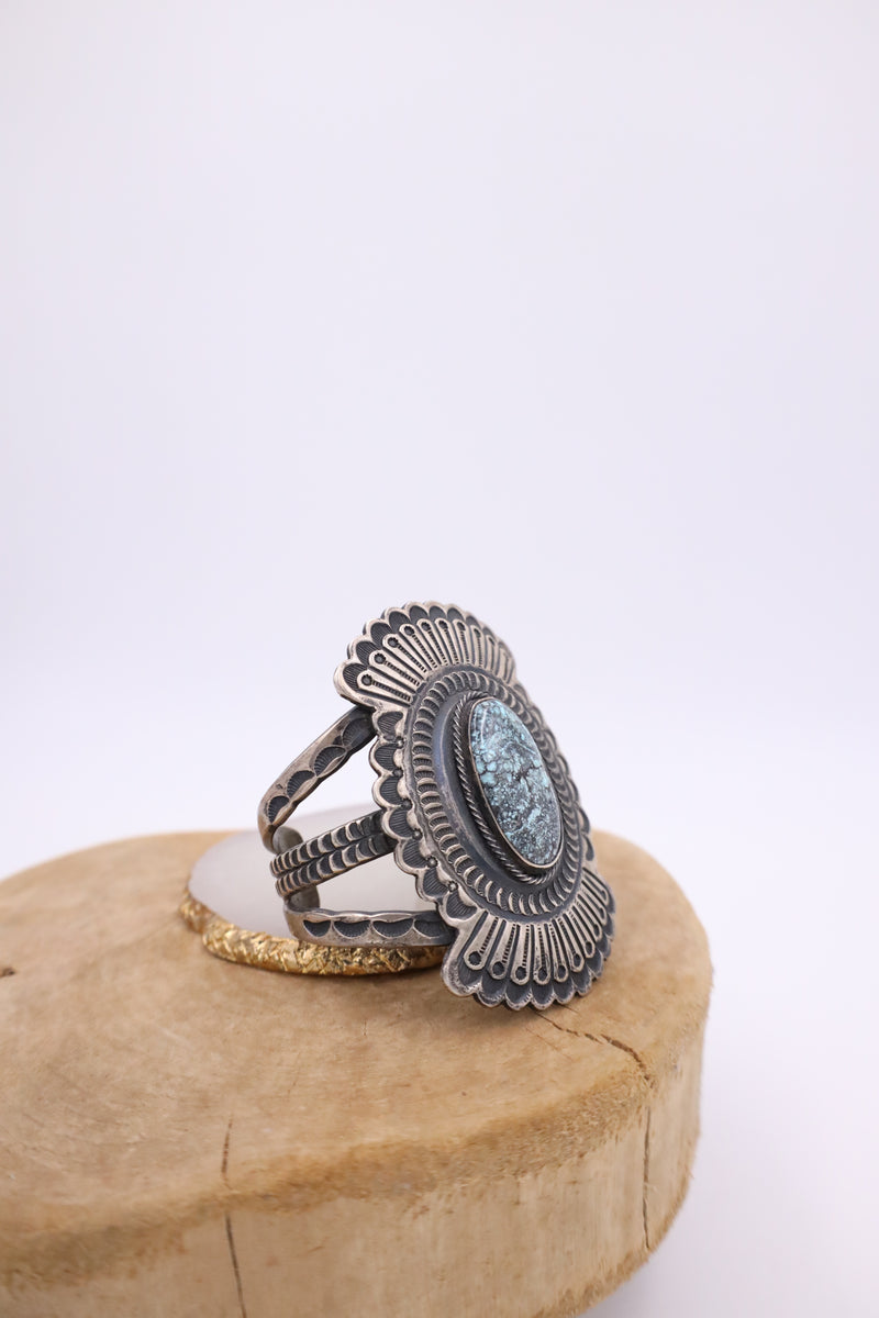 Vintage Turquoise Concho Statement Cuff