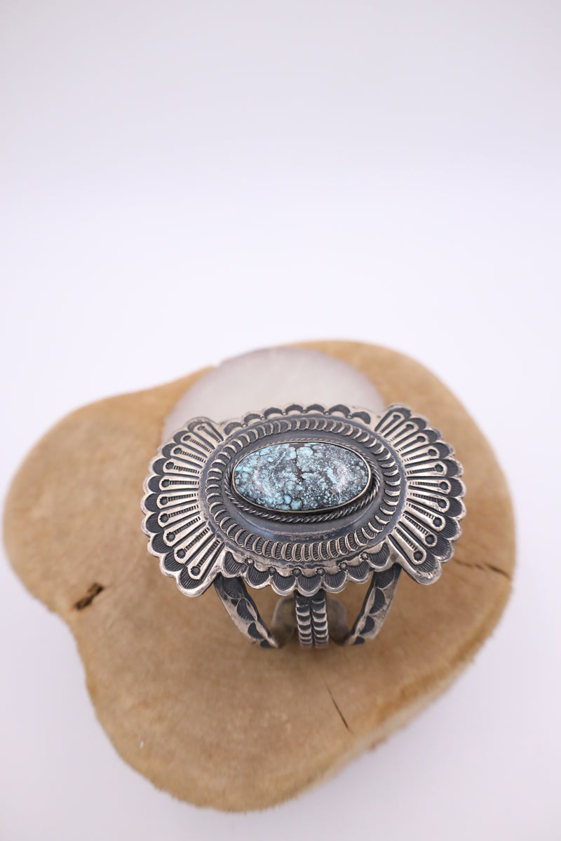 Vintage Turquoise Concho Statement Cuff