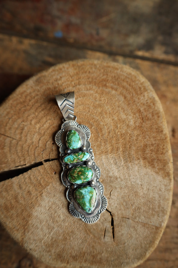 4 Sonoran Gold Turquoise Stack Pendant