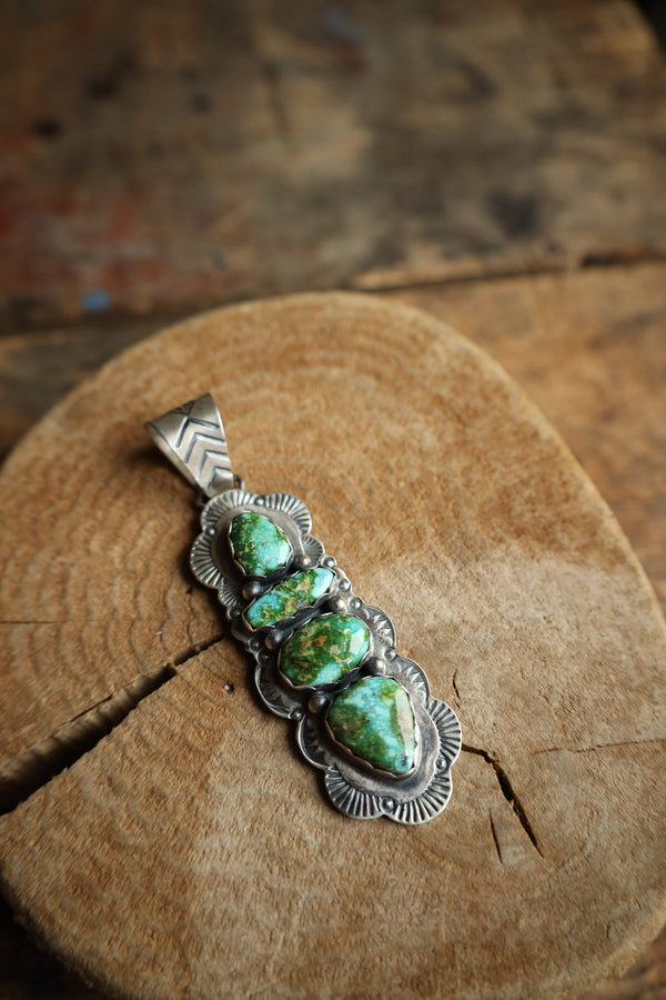 4 Sonoran Gold Turquoise Stack Pendant