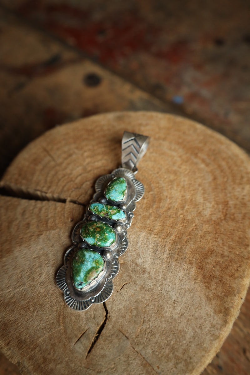 4 Sonoran Gold Turquoise Stack Pendant
