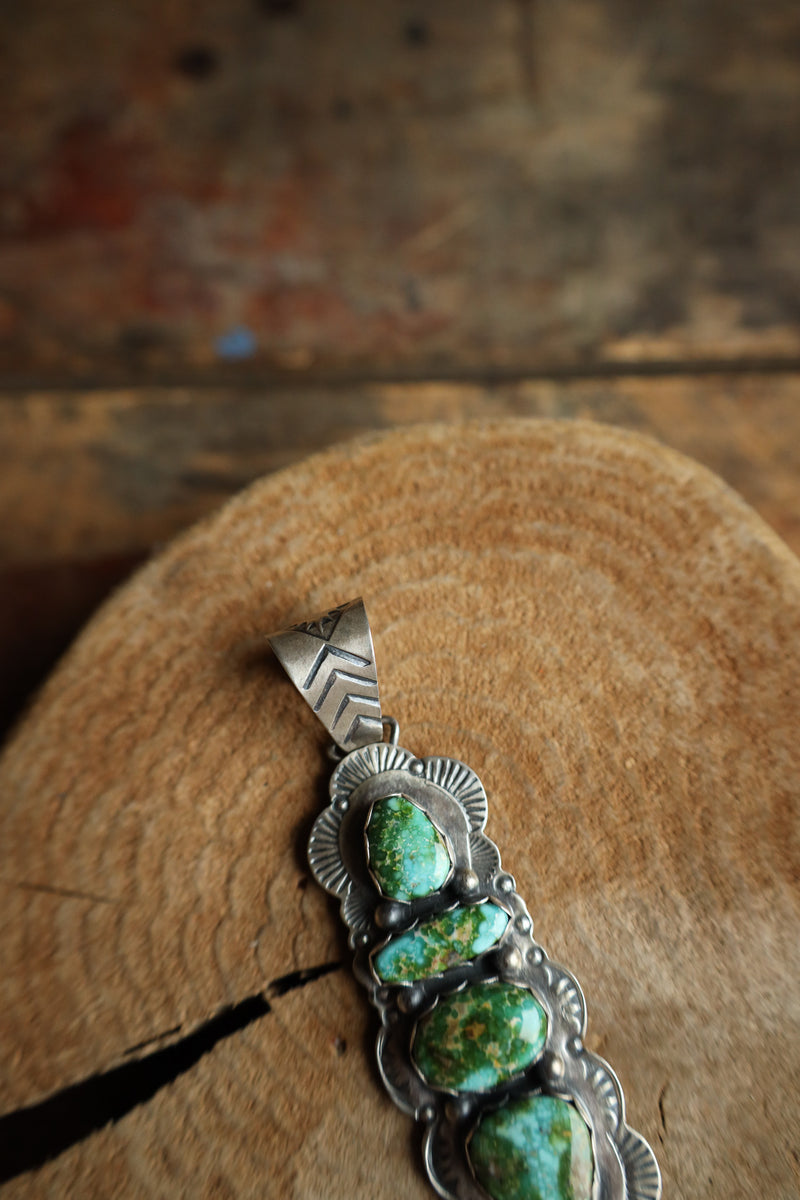 4 Sonoran Gold Turquoise Stack Pendant