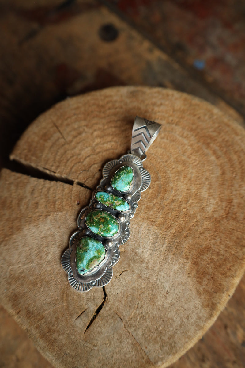 4 Sonoran Gold Turquoise Stack Pendant