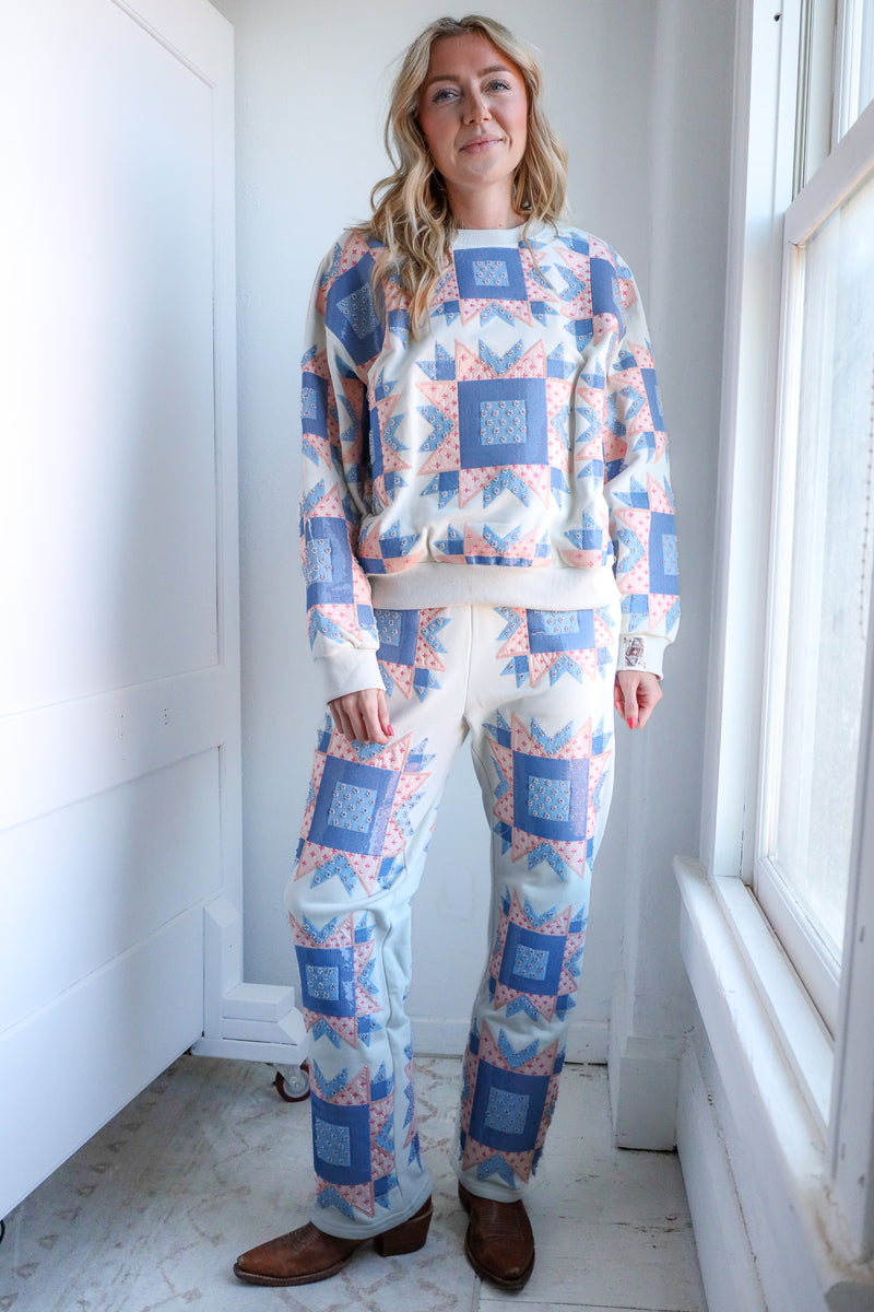 Queen Of Sparkles Patchwork Sweatshirt