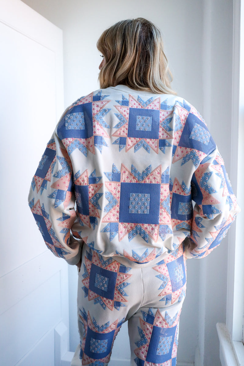 Queen Of Sparkles Patchwork Sweatshirt