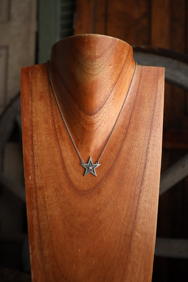 Love Tokens Star With Diamond Dainty Necklace