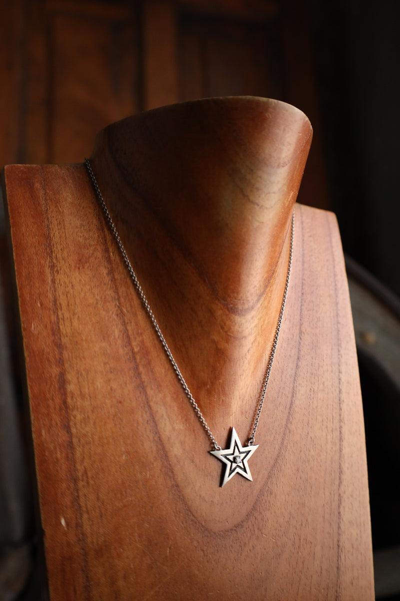 Love Tokens Star With Diamond Dainty Necklace