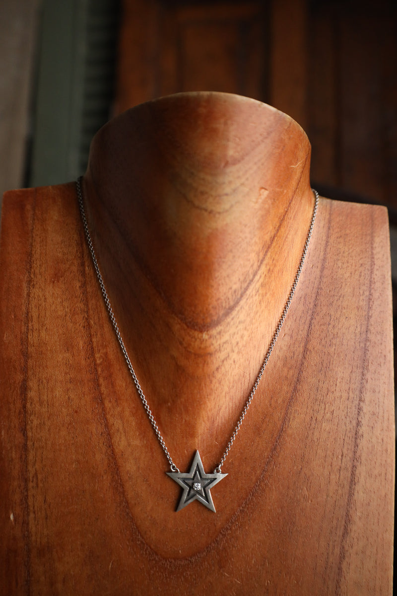 Love Tokens Star With Diamond Dainty Necklace