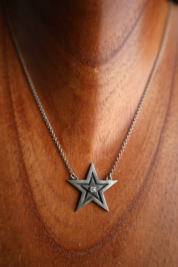 Love Tokens Star With Diamond Dainty Necklace