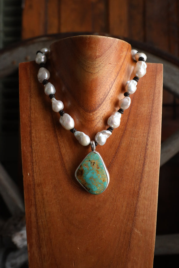 Love Tokens Julia 8Ct Royston, Diamond and Baroque Pearl Necklace