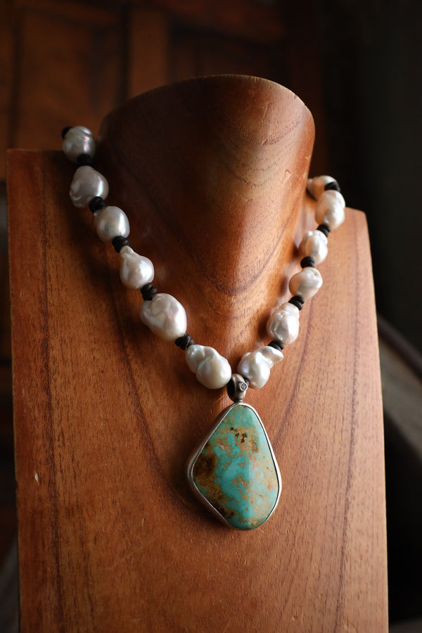 Love Tokens Julia 8Ct Royston, Diamond and Baroque Pearl Necklace
