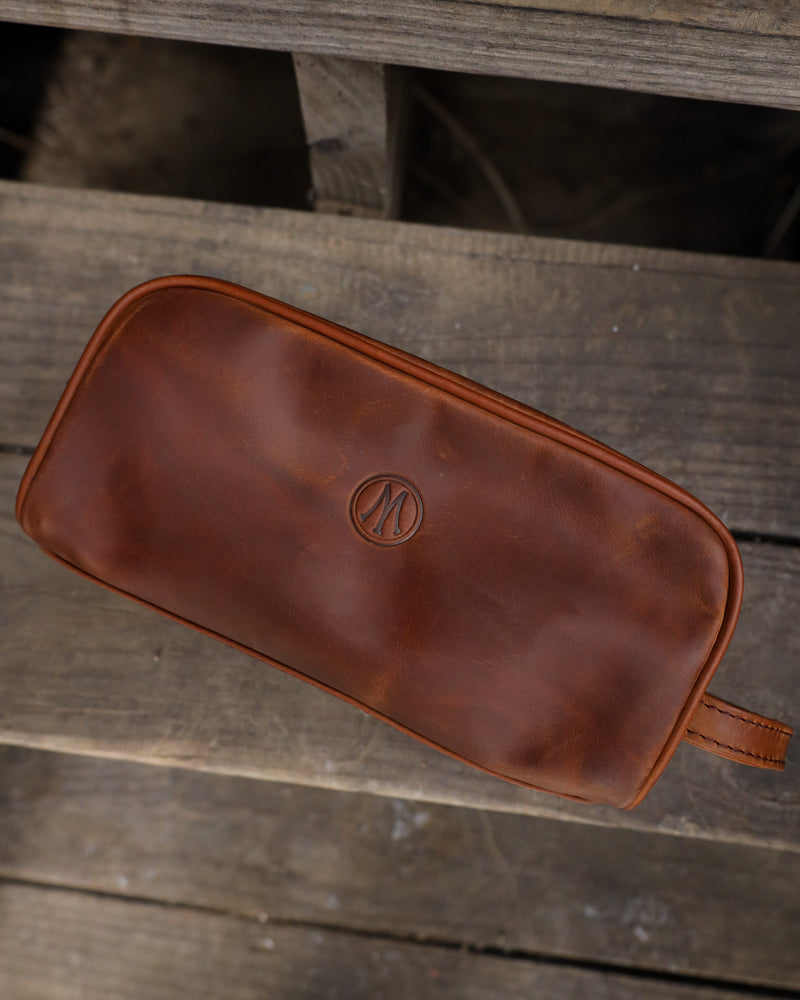 Maverick Exclusive Brown Leather Maverick Logo Duffle Bag