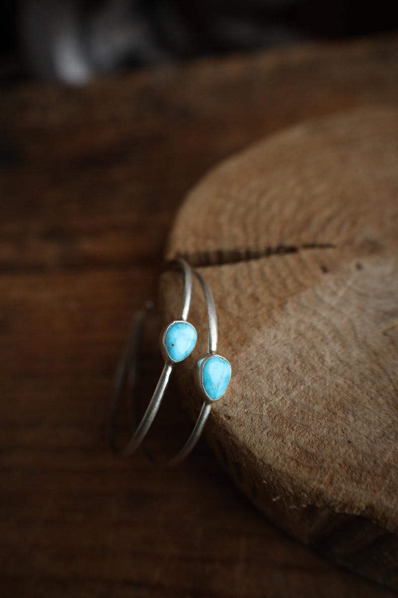 Love Tokens Hoop With Turquoise Earring