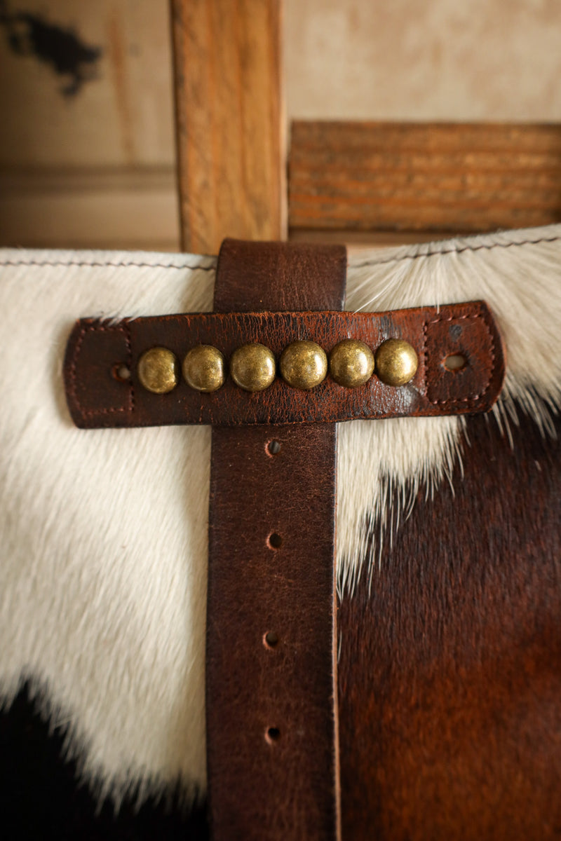 Two Bar West Brown With Hair On Hide Kansas Fringe Handbag 