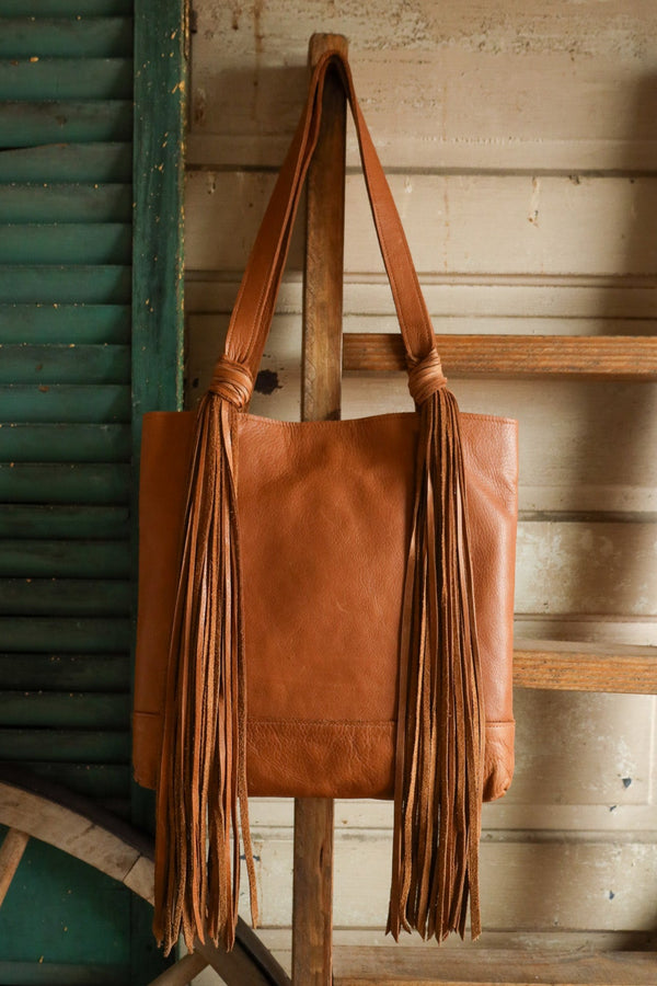 Two Bar West Cuero Small Tie Tassel Handbag 