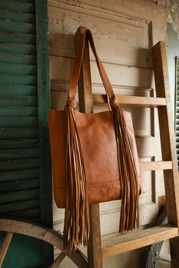 Two Bar West Cuero Small Tie Tassel Handbag 