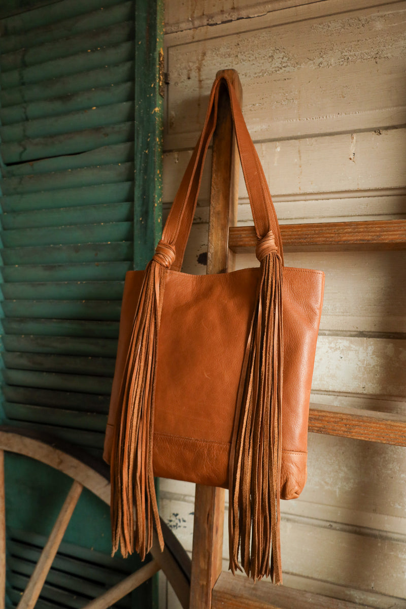 Two Bar West Cuero Small Tie Tassel Handbag 